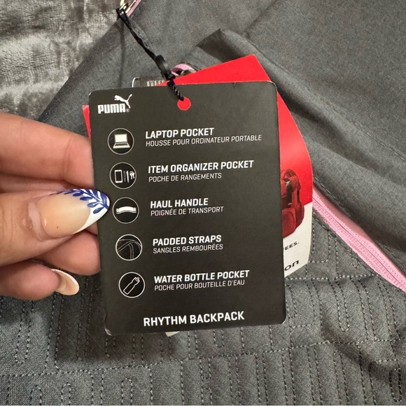Puma Charcoal and Blush Backpack - Picture 3 of 5